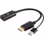 HDMI (liitin) - DisplayPort (pistoke) adapteri ShiverPeaks 4K 60Hz 20 cm