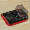 Einhell Power-X-Twincharger 3 A akkulaturi sisäkäyttöön musta - punainen (4512069)