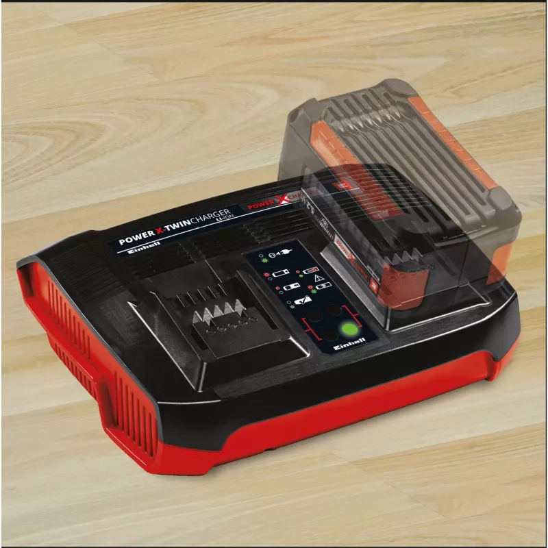 Einhell Power-X-Twincharger 3 A akkulaturi sisäkäyttöön musta - punainen (4512069)