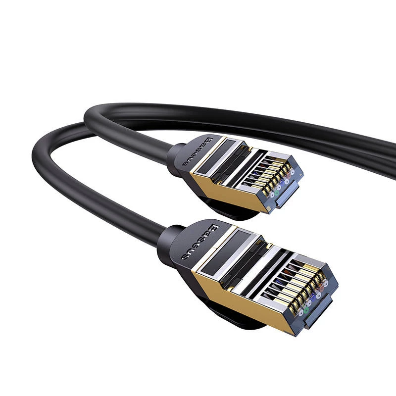 Baseus Ethernet RJ45, 10Gbps, 1 m verkkokaapeli (musta)