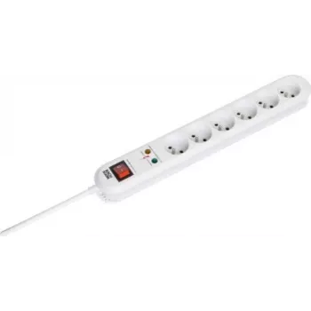 Jatkojohto Bachmann SMARTLINE 3 m 6 AC-lähtöä sisäkäyttöön valkoinen