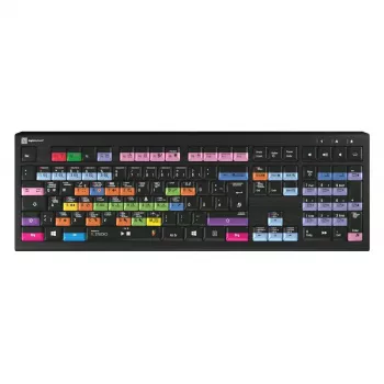 Näppäimistö Logickeyboard LKB-FLS-A2PC-DE Universal USB QWERTZ saksalainen musta