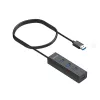 UNITEK Y-3089V01 USB-keskitin USB 3.2 Gen 1 (3.1 Gen 1) Type-A 5000 Mbit/s musta