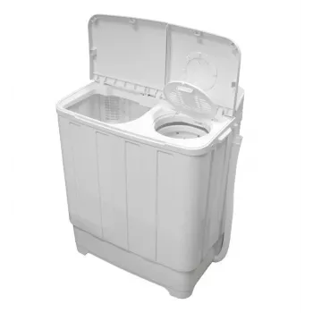 Puoliautomaattinen pesukone Ravanson XPB-800 — 7,5 kg kapasiteetti, 1400 kierr./min, päältä täytettävä, valkoinen
