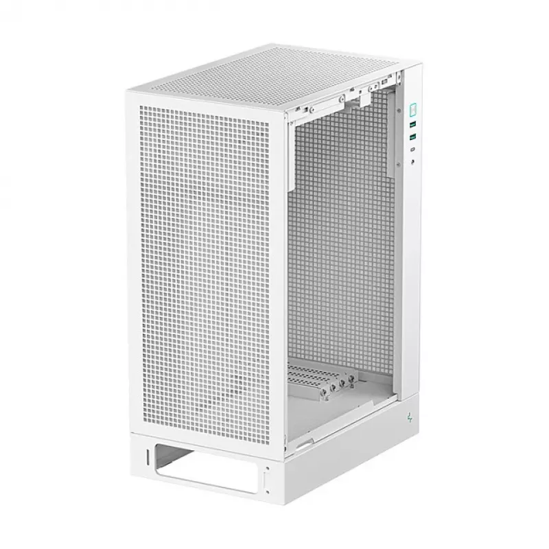 DeepCool CH170 PLUS WH Midi Tower -tietokonekotelo, Micro ATX, ilman virtalähdettä, 4 laajennuspaikkaa, valkoinen