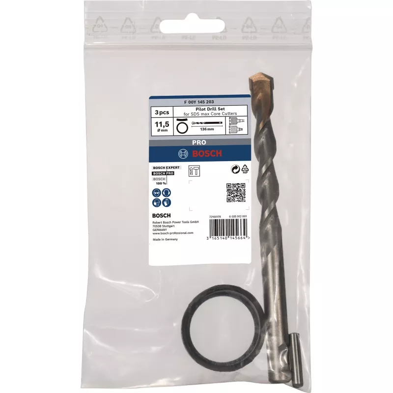 Bosch F 00Y 145 203 HM-CT keskiporanterä SDS-max-9 CoreCutterille, 11,5 mm, pituus 136 mm