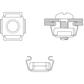LogiLink asennussarja M6 48,30 cm (19) komponenteille, 50-osainen komponenttien kiinnitykseen 48,30 cm (19) tasoon, - 1 kpl (AC0112)
