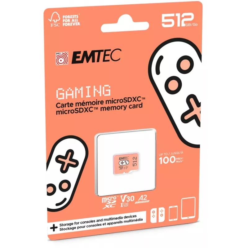 Emtec Gaming 512 GB MicroSDXC-kortti
