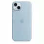 Silikonikotelo Apple iPhone 15 Plus vaaleansininen MagSafe
