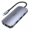 UNITEK D1071A USB-keskitin USB 3.0 SuperSpeed 5 Gb/s hopea
