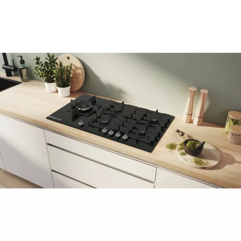 Bosch Serie 8 PRS9A6H40 keittotaso musta kalusteeseen asennettava 90 cm kaasu 5 vyöhykettä