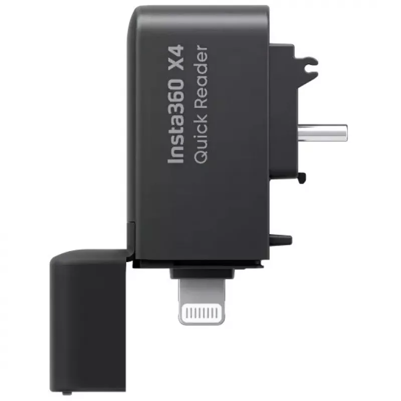 Kortinlukija Insta360 X4 Quick Reader USB Type-C Lightning musta