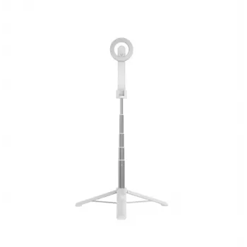 Selfie-tikku FIXED FIXSN-M-WH — taitettava alumiinitanko Bluetoothilla, enimmäispituus 72 cm, valkoinen