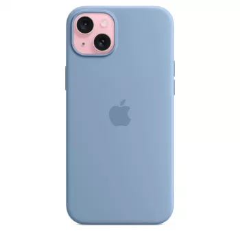 Apple iPhone 15 Plus silikonikuori MagSafe-yhteensopiva - talvisininen