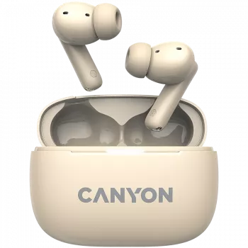 Canyon CNS-TWS10BG kuulokkeet ja headset True Wireless Stereo (TWS) In-Ear puheluihin/musiikkiin/urheiluun/arkeen USB Type-C Bluetooth beige (CNS-TWS10BG)