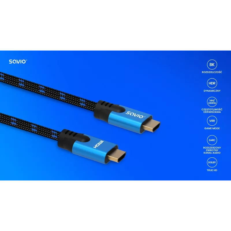 HDMI-kaapeli Savio CL-143 3 m
