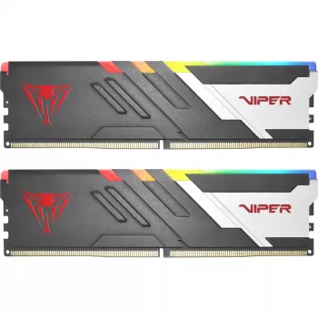 DIMM 64 GB DDR5-6000 (2x 32 GB) Dual-Kit, keskusmuisti musta, PVVR564G600C30K, Viper Venom RGB, INTEL XMP, AMD EXPO