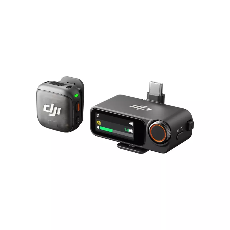 Mikrofonijärjestelmä DJI Camera Acc Mic 3 (1× lähetin + 1× vastaanotin)