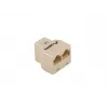 Lanberg AD-RJ45-2RJ45-OU verkkohaaroitin beige