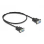 DeLOCK 86822 sarjakaapeli musta 0,5 m DB-9