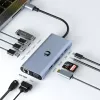USB-C 11-in-1 -sovitin Hawk HW-HUB1101 — moniporttikeskitin 11 liitännällä