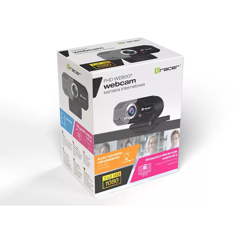 Verkkokamera Tracer WEB007 2 MP 1920 x 1080 pikseliä USB 2.0 musta