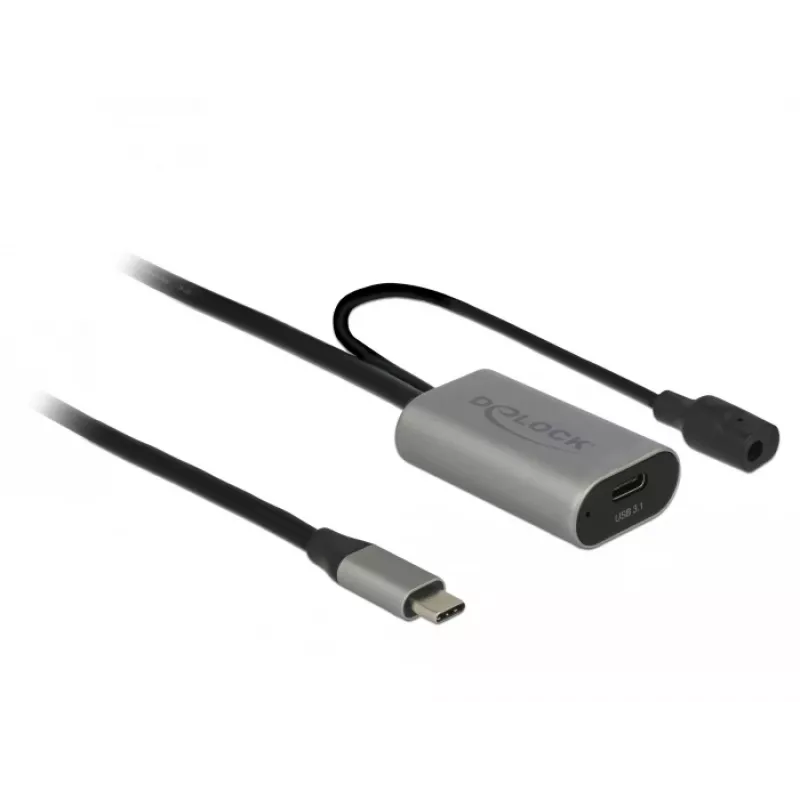 Delock USB-C Aktiivinen jatkokaapeli, 5 m, USB 5 Gbps (USB-20225 / 85392)