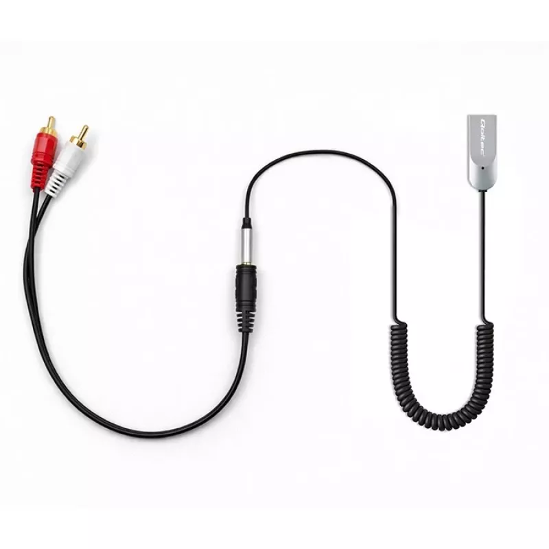 Langaton audion vastaanotinsovitin QOLTEC HiFi BT6.0 2xRC – Bluetooth-audiovastaanotin kaiuttimille ja autoradiolle