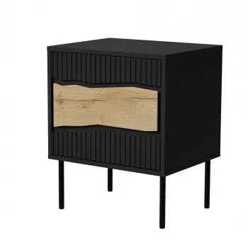 Cama INSERTO yöpöytä, 2 kpl, 50x40x61.5 cm, musta + LED