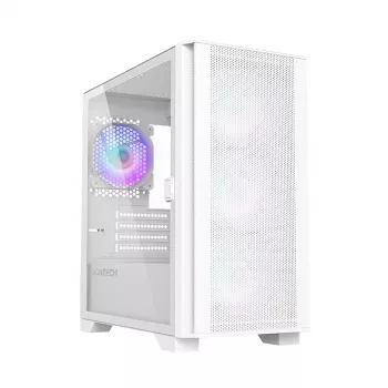 Montech AIR 100 ARGB MICRO-ATX-tornikotelo neljällä esiasennetulla ARGB-tuulettimella, ultraminimalistinen muotoilu, hieno mesh-etupaneeli, korkea ilmavirta, ainutlaatuinen sivu