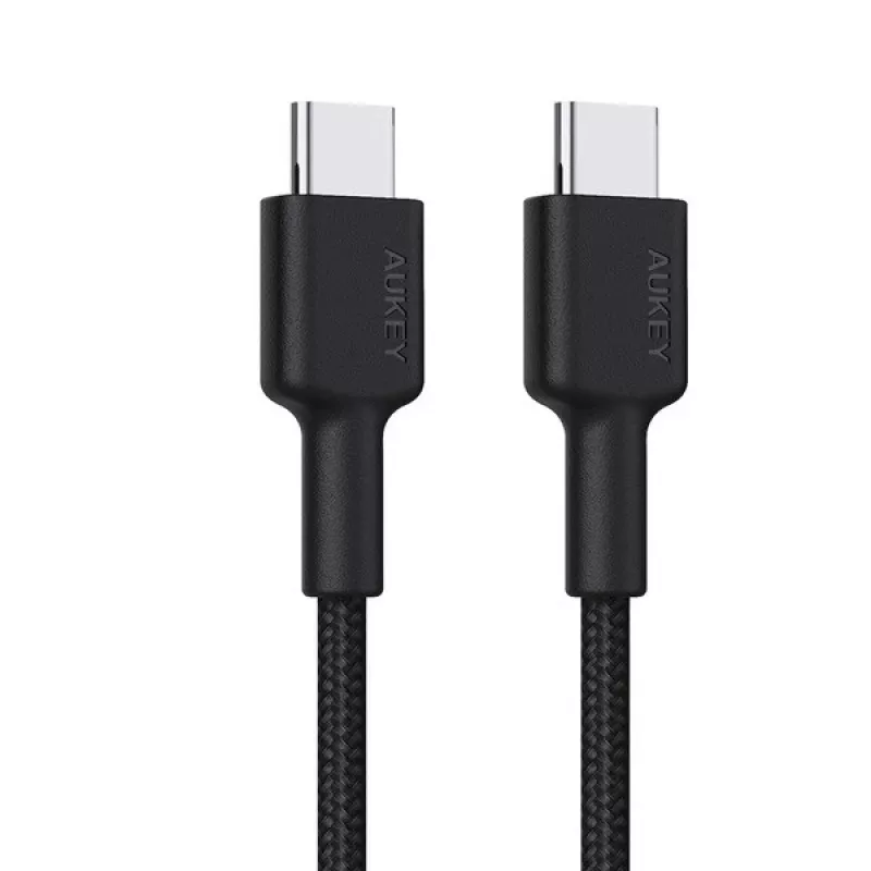 Aukey CB-CD45 USB-C – USB-C -kaapeli, Quick Charge, 0,9 m, musta