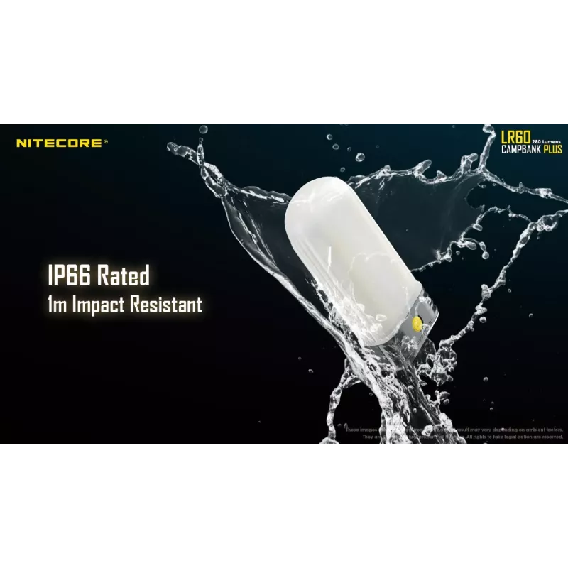 Paristokäyttöinen retkilyhty Nitecore LR60 280 lm USB C