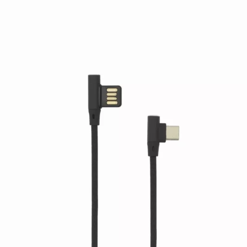 Sbox USB-C-90-B USB->Type-C 90 M/M 1,5 m musta