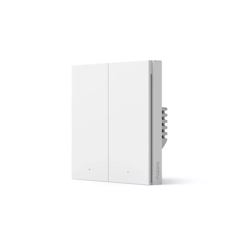 Aqara Smart Wall Switch H1 (No Neutral, Double Rocker) valkoinen (HomeKit)