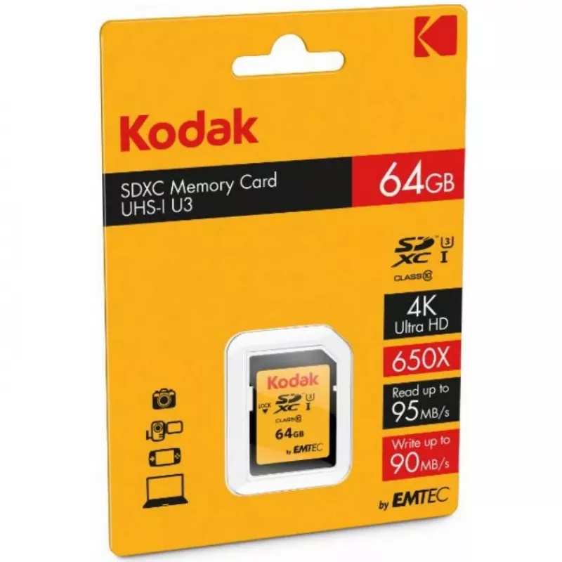 Kodak Ultra SDXC 64 GB UHS-I U3 V30 4K 670x 100 MB/s / 64 GB