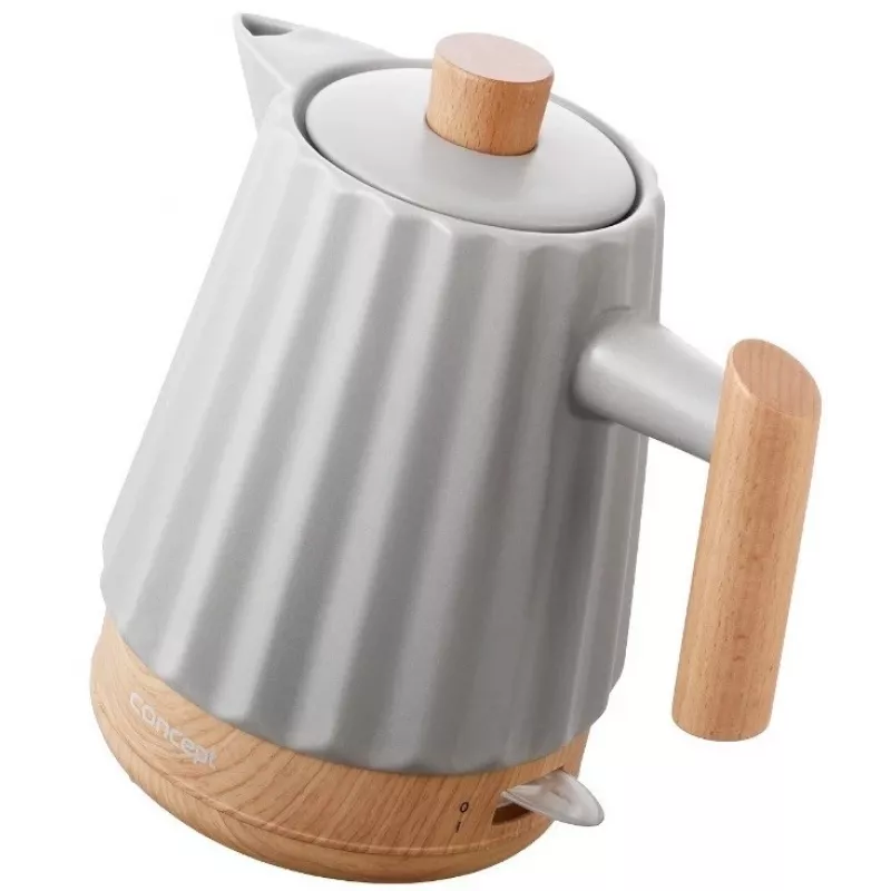Concept RK0091 keraaminen vedenkeitin 1,5 l vaaleanharmaa