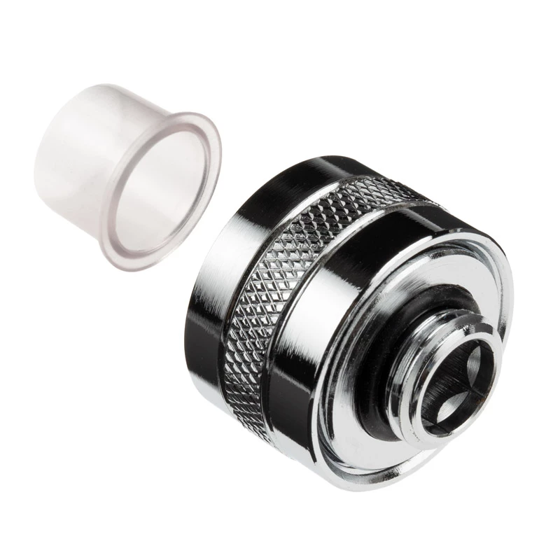 Alphacool Eiszapfen Pro Connector 16 mm kovaputkiliitin G1/4, 6 kpl:n pakkaus - kromi