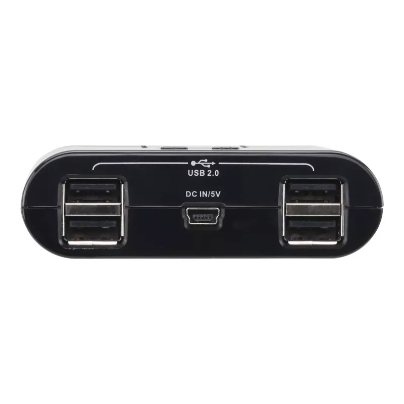 USB 2.0 2-portin oheislaitteiden jakolaite ATEN US224AT — USB Type-A, 1,8 m kaapeli, musta