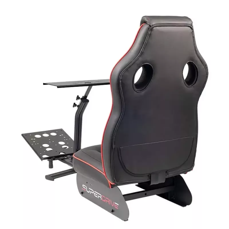 Subsonic SA5681 racing-cockpit musta punainen tekonahka verkko metalli