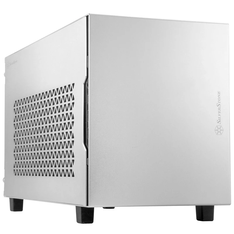 Mini-ITX-kotelo SILVERSTONE SST-SG15S, hopeinen alumiininen kompaktikotelo