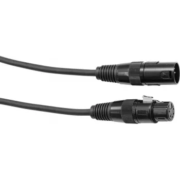 DMX-kaapeli EUROLITE XLR 5-napainen, 1 m, musta