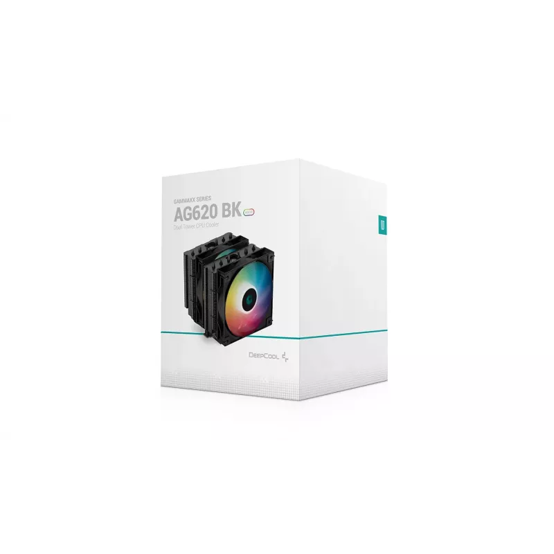 DeepCool AG620 BK ARGB prosessorin ilmajäähdytin 12 cm musta, valkoinen 1 kpl