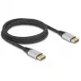 DeLOCK DisplayPort-kaapeli 16K 60 Hz 2 m hopea metalli