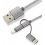 CoreParts MOBX-ACC-003 USB-kaapeli 1 m Micro-USB A - Micro-USB B harmaa