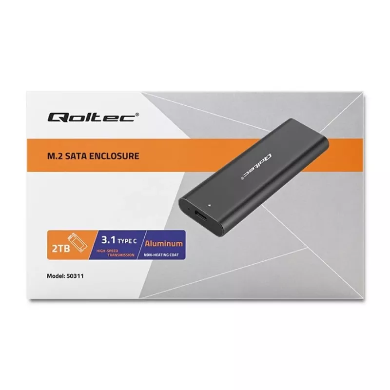 Kotelo M.2 SATA SSD -asemille | NGFF | USB Type-C
