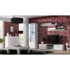 Cama olohuoneen sideboard UNI valkoinen/valkoinen kiiltävä