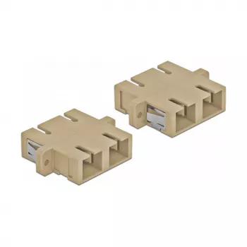 Kuituadapteri DELOCK SC naaras-naaras beige, 4 kpl:n pakkaus (malli 85996)
