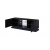 TV-kaappi cama meble QIU 160 — MDF musta kiiltävä, 1600×420×570 mm
