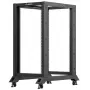 Lanberg Open Rack 22U musta (22HE, 19 tuuman rack), palvelinrack, musta