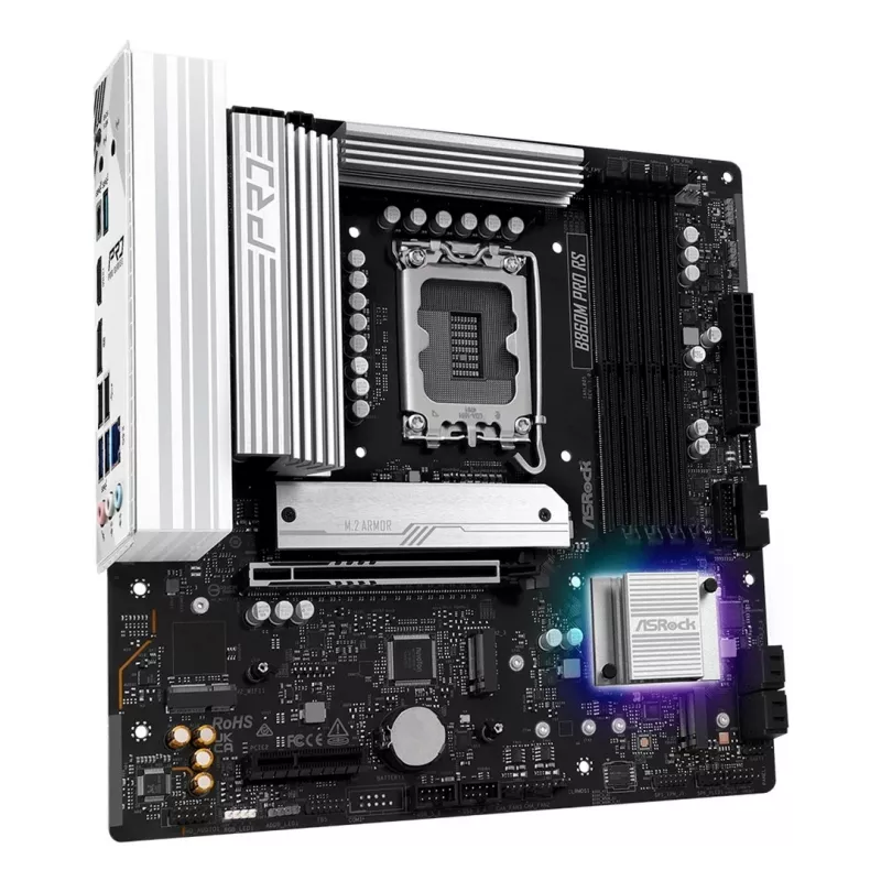 Emolevy ASROCK B860M Pro RS — Intel B860, LGA 1851, micro ATX, DDR5, 4× DIMM, 2.5Gb LAN, 1×PCIe5 x16